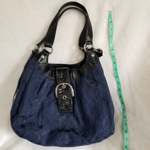 Coach navy purse - Picture 10 of 12